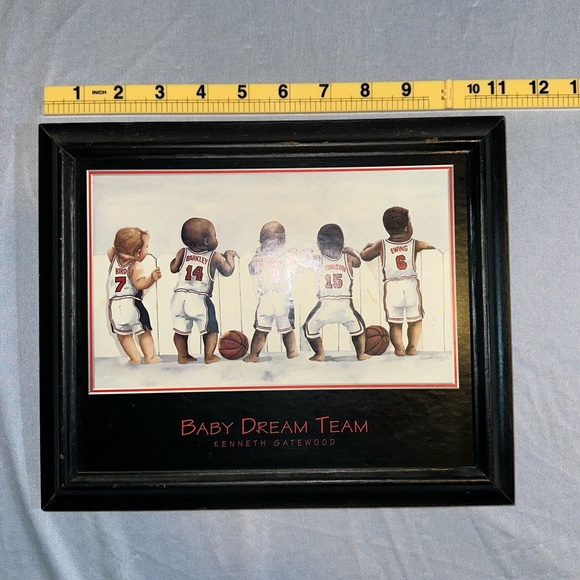Baby Dream Team Pic• Michael Jordan, Larry Bird, Magic Johnson, Ewing, Barkley - Picture 4 of 6